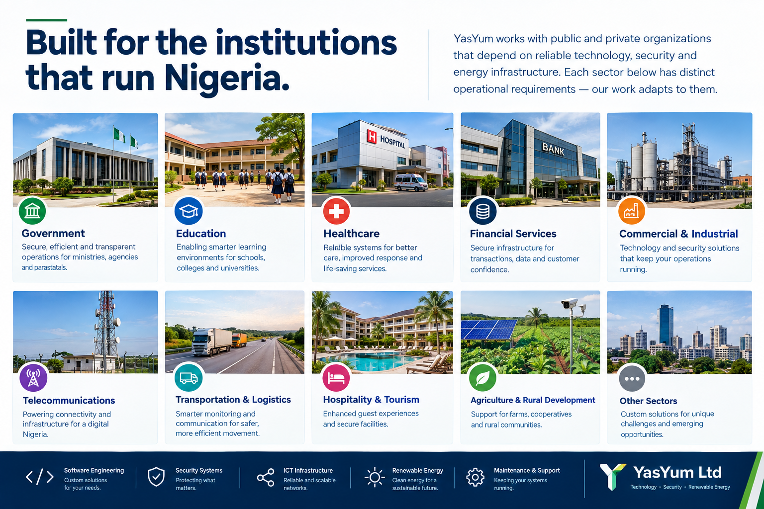 YasYum solutions for government, education, healthcare and enterprise
